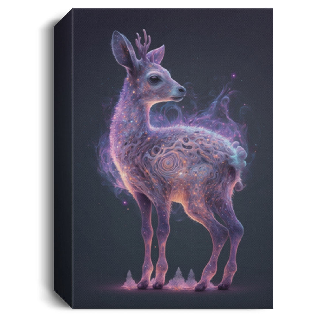 Galaxies Baby Deer, Spirals In Space, Nebulae Deer, Mysthery Deer Canvas