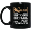 Artist Hourly Rate, Funny Artist, Best Of Artist Black Mug