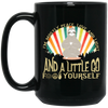 Funny Sloth Yoga, I'm Mostly Peace, Love and Light, Love Yoga, Sloth Do Yoga Black Mug