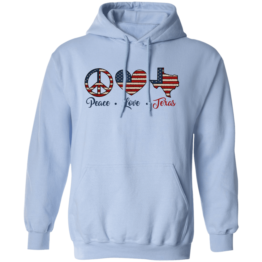 Peace Love Texas, Texas State, America Lover Pullover Hoodie