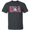 USA Flag, American Sunflower, Retro American Flower Unisex T-Shirt