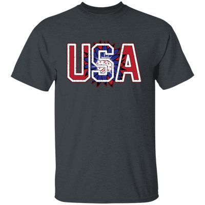 USA Flag, American Sunflower, Retro American Flower Unisex T-Shirt