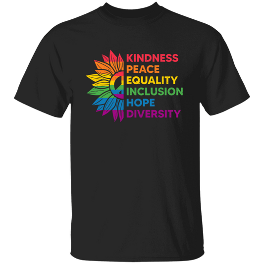 Kindness, Peace, Equality, Inclusion, Hop, Diversity, Lgbt Unisex T-Shirt