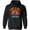 Just A Girl Who Loves Frenchies, Retro French Bulldog Pullover Hoodie