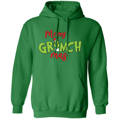 Merry Grinch-mas, Trendy Grinchmas, Grinch Christmas, Merry Christmas, Trendy Christmas Pullover Hoodie