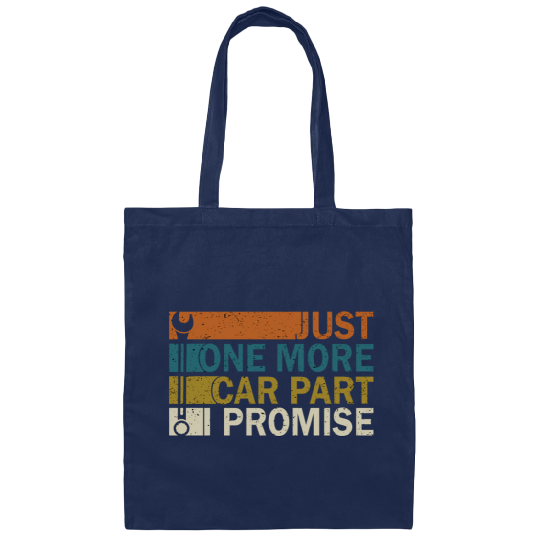 Car Part Lover Retro Style Just One More Car Part Promise Canvas Tote Bag
