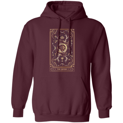 The Tarot Moon, Tarot Card, Moon Tarot, Moon Card Pullover Hoodie