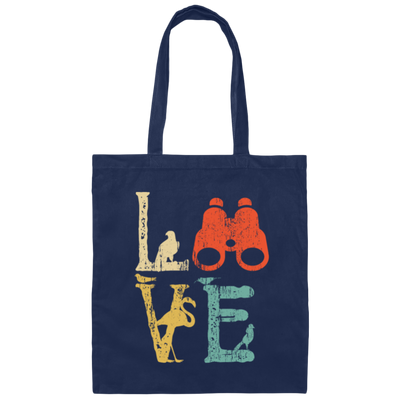 Vintage Birdwatching Bird Watchers, Retro Camera Love Gift Canvas Tote Bag