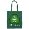 St Patrick Lover, Shamrock Gift, Lucky Leaves, Patrick Man, Patrick Day Canvas Tote Bag