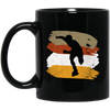 Cool Skate, Inline Skating, Inline Skater, Vintage Skate Lover, Four Line Black Mug