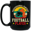 Professional Fantasy Football Player, Vintage American Football Black Mug