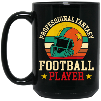 Professional Fantasy Football Player, Vintage American Football Black Mug