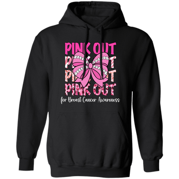 Pink Out For Breast Cancer Awareness, Tackle Cancer, Breast Cancer Awareness Pullover Hoodie