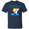 Exhale Unicorn Yoga, Please Exhale, Funny Yoga, Cute Unicorn Do Yoga Unisex T-Shirt