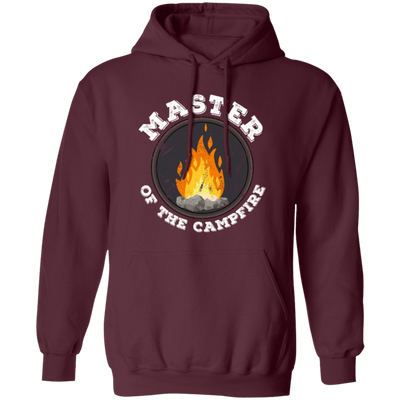 Master Of The Campfire, Camping Lover, Love Campfire, Retro Style Pullover Hoodie