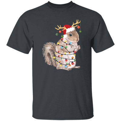 Squirrel Christmas, Merry Christmas, Christmas Lights, Funny Squirrel Unisex T-Shirt