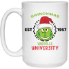 Grinchmas Whoville University, Est 1957, Grinch Xmas, Merry Christmas, Trendy Christmas White Mug