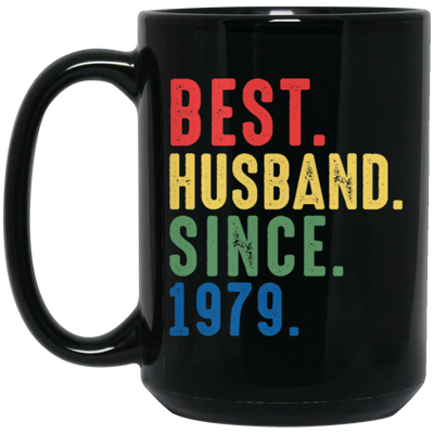 Best Husband Since 1979, 1979 Anniversary, 1979 Wedding Gift Black Mug