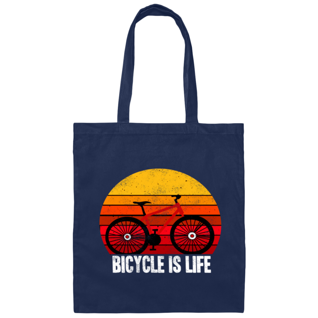 Bicycle Is Life, Ride A Bike, Retro Tone, Classic Style, Love Bike Canvas Tote Bag