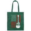 Electric Guitar, American Flag Gift Canvas Tote Bag