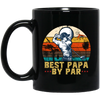 Love Golf, Best Papa By Par, Funny Golf, Retro Golf, Vintage Style Black Mug