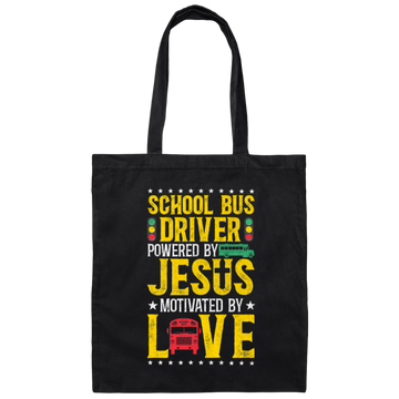 Love Jesus Gift, School Bus Driver Jesus Faith, Best School Canvas Tote Bag