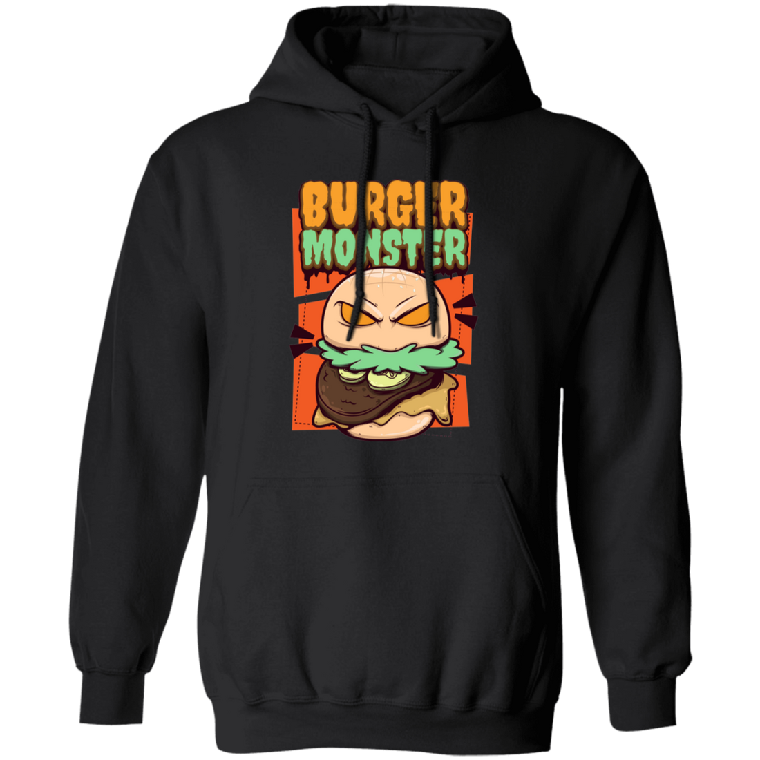 Burger Monster, Love Burger, Baby Angry Burger Pullover Hoodie