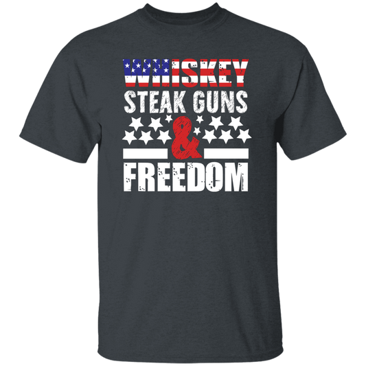 Whiskey Steak Guns And Freedom, American Whiskey Unisex T-Shirt