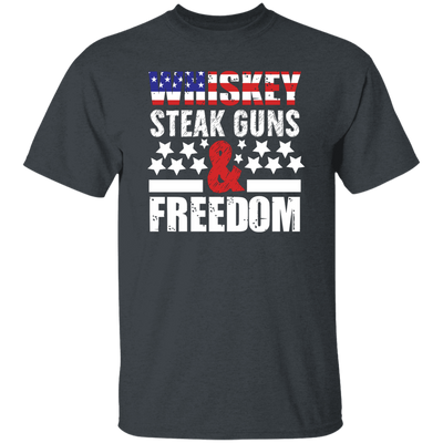 Whiskey Steak Guns And Freedom, American Whiskey Unisex T-Shirt