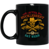 Cowboy Birthday Gift, I'm Your Huckleberry, Say When Funny, Cowboy Vintage Style Black Mug