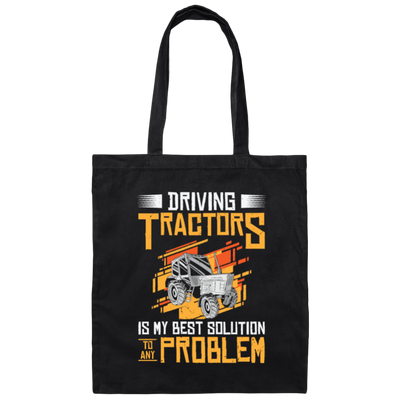 Problem Solution Tractor, Farming Agriculture Canvas Tote Bag