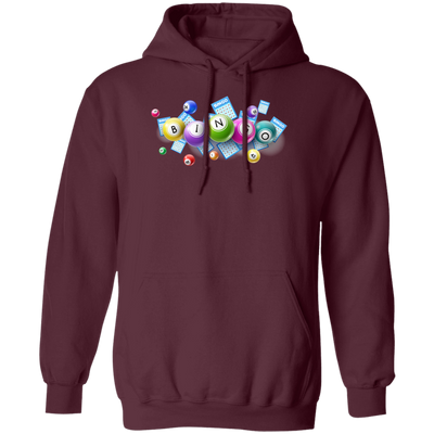 Bingo Balls And Bingo Tickets, Lottery Ticket, Win Bingo Pullover Hoodie