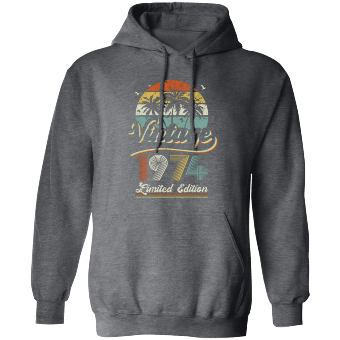 Vintage 1974, Birthday 1974, Retro Birthday, Limited Edition Pullover Hoodie
