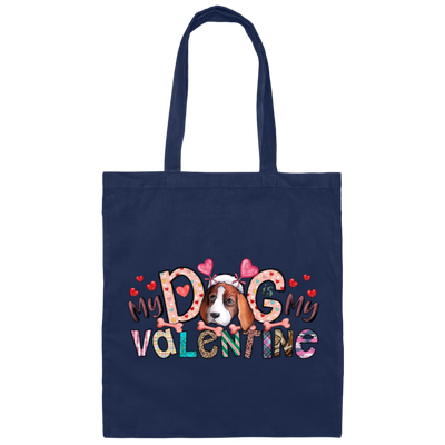 My Valentine Gift My Dog Heart Love Dog Canvas Tote Bag