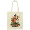 Turkey With Beer, Thanksgiving's Day, Thankful With Beer Canvas Tote Bag