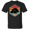 Tent Vintage, Retro Hexagon, Camping Motif With Tent Silhouette, Camp With Family Unisex T-Shirt