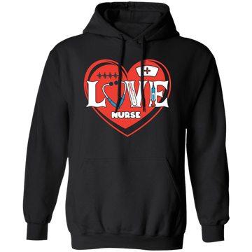Love Nurse, Cute Nurse, Nurse Lover, Nurse Valentine, Valentine's Day Pullover Hoodie