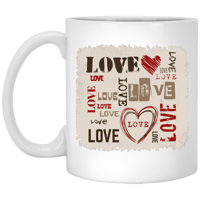Love Design, Love Text, Valentine Design, Best Valentine Gift, Valentine's Day, Trendy Valentine White Mug