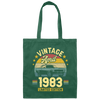 1983 Best Gift, 1983 Limited Edition, April 1983 Birthday Gift, Retro 1983 Canvas Tote Bag