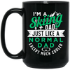 Cool Skiing Dad, I Am A Skiing Dad, Love To Skiing, Gift For Dad Ski Black Mug