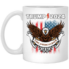 Trump 2024, Take American Back, Pro Trump, Trump Fan White Mug