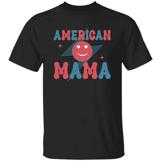 Mama American, Groovy Mama, Retro Mama, Smile Icon Unisex T-Shirt