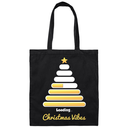 Christmas Tree, Golden Xmas Tree, Loading Xmas Tree, Merry Christmas, Trendy Chrismas Canvas Tote Bag