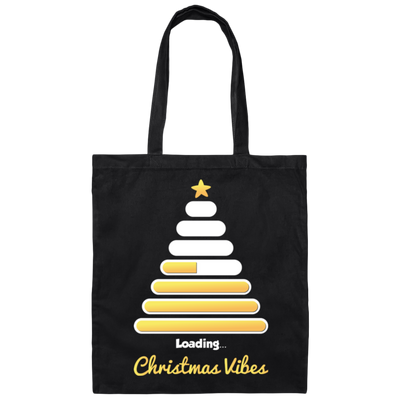 Christmas Tree, Golden Xmas Tree, Loading Xmas Tree, Merry Christmas, Trendy Chrismas Canvas Tote Bag