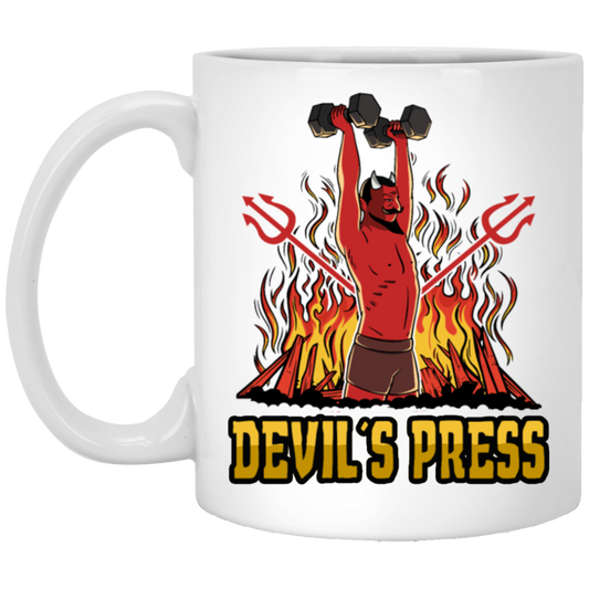 Devil Loveer Gift, Best Of Devil, Devil In Hell, Beside Fire White Mug