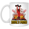 Devil Loveer Gift, Best Of Devil, Devil In Hell, Beside Fire White Mug