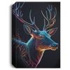 Minimalist Deer, Neon Deer Colorful, Fantasy Deer Poster, Deer Potrait Canvas