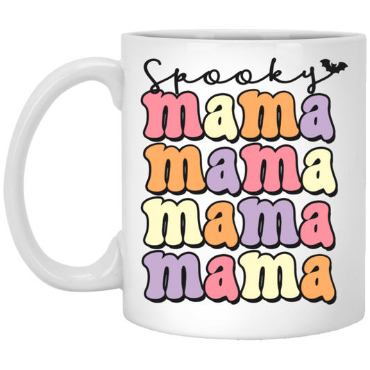 Mama Day, Spooky Mama, Mother's Day, Groovy Mama White Mug