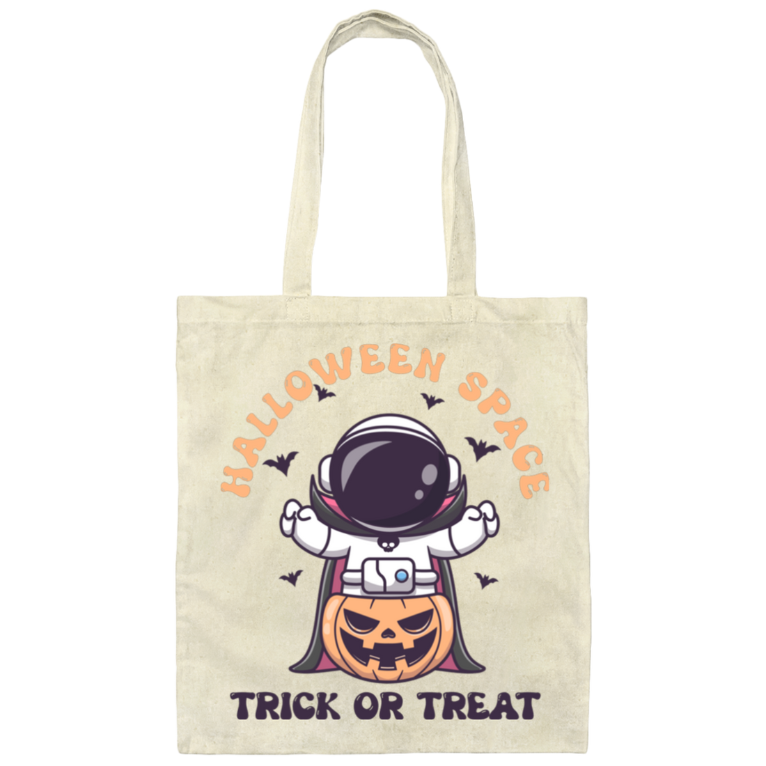 Halloween Space, Trick Or Treat, Horror Astronaut Canvas Tote Bag
