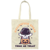 Halloween Space, Trick Or Treat, Horror Astronaut Canvas Tote Bag